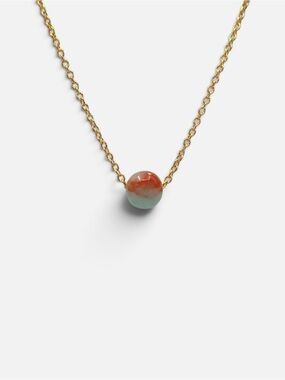 AQUA TERRA JASPER UNA NECKLACE (GOLD)